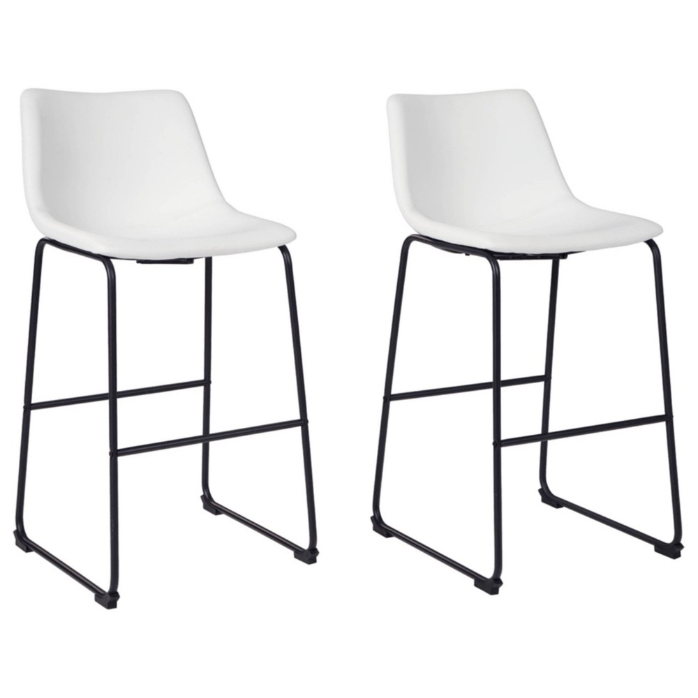 Photos - Chair Ashley Centiar Pub Height Barstool White - Signature Design by 