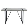 CENGHU Rectangular Dining Table, Rustic Industrial Wood Dining Table for 6 Pepole, Kitchen Table with Black Metal Legs, for Dining Room, Kitchen - 3 of 4