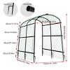 Extra Large A-Frame Cucumber Trellis Metal Archway Arbor Vegetables Plants Arch Grape Support Shelf Garden Tunnel with Climbing Net - 3 of 4