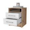NicBex Modern Night Stand with 2 Drawers,Wooden Nightstand with Concealed Shelf,Bedside Table for Bedroom Furniture - 3 of 4