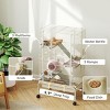 Ferret Cage, Critter Nation Cage With Platforms,Tray, Storage Shelf, Small Animal Cages On Wheels for Guinea Pigs, Chinchillas, Sugar Glider - 3 of 4