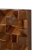 Olivia & May 12"x36" Mango Wood Geometric Handmade 3D Cube Inspired Panel Wall Decor Brown - image 3 of 4