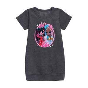 Girls' - LOL Surprise! - Sweet & Spicy Babes Graphic Short Sleeve Fleece Dress - 1 of 3