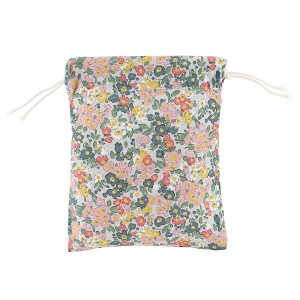 Unique Bargains Women Durable Drawstring Cosmetic Bag Pink Green 1 Pc - 1 of 3