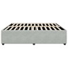 vidaXL - Modern King Bed Frame/Upholstered Bedstead in Light Gray Velvet - Sturdy Mattress Foundation for Bedroom - 4 of 4