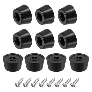 Unique Bargains Non-Slip Rubber Bumper Feet with Stainless Steel Washer Screws - 1 of 4