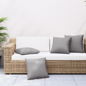 vidaXL Sofa Cushions 4 pcs Gray 15.7"x15.7" Fabric - 1 of 4