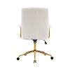 Okak Modern Fleece Office Chair with Goden Frame, 360 Swivel Comfy Chair with Adjustable Height and Wheels, Desk Chair for Study, Reading Room - 4 of 4