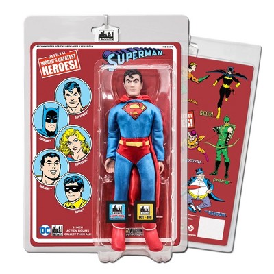 DC Comics Retro 8 Inch Action Figures: New Head Sculpt Superman With Retro Card (Early Bird Edition)