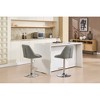 SKRAN Adjustable Swivel Barstools Set of 2 with Chrome Footrest,with Velvet Modern Sleek Design for Dining Room, Bar - 4 of 4