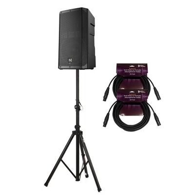 Electro Voice ELX200 12P 12 Inch Powered Loudspeaker and Speaker Stand Bundle