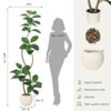 Garvee 5/6/7FT Artificial Plants Rubber Tree with Resin Pot & Stone Faux Fiddle Leaf Fig Tree Indoor Artificial Trees Tall Plant Fake Tree - 4 of 4