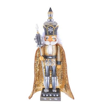 Kurt Adler 17.5" Hollywood Gold and Silver King Nutcracker