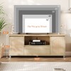 TV Stand for 65in  Rattan TV Console Entertainment Center with Storage Drawer Wood Media Cabinet for Living Room Furniture - 4 of 4