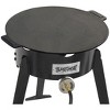 Bayou Classic Pre-Seasoned Cast Iron Campers Discada Features Detachable Legs 17-in Diameter Cook-Top Perfect - 3 of 4