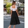 INSPIRE CHIC Women's High Waist A Line Boho Midi Skirt - 4 of 4