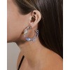 SHINE by Sterling Forever 1.75" Resin Flat Hoop Earrings - 2 of 4