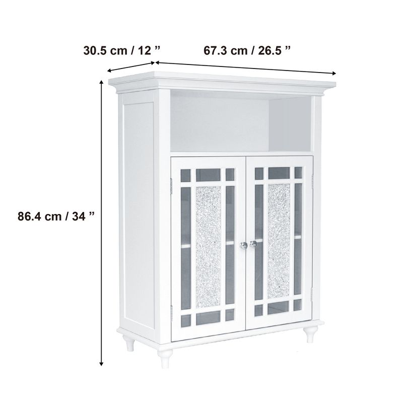 Teamson Home Windsor 26.5" x 34" 2-Door Floor Storage Cabinet, White, 4 of 9