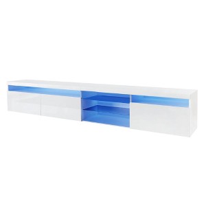 NicBex Modern TV Stand with LED for TVs up to 105 Inches,TV Console Table with 2 Glass Shelves and 2 Cabinets - 1 of 4