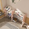 KWPZQEB Toy Storage Organizer - Toy Organizers and Storage with 2 Tier Bookshelf & 12 Storage Bins, Kids Bookshelf and Toy Storage for Kids Room - 4 of 4
