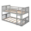 NicBex Twin Size Bunk Bed Pine Frame Bed Frame with Full Length Guardrails and Ladder, No Box Spring Required, Space Saving - 3 of 4