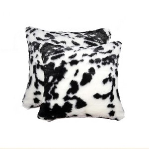 Luxe Belton Faux Fur Pillow | 2-Pack | 18"x18" - 1 of 4