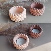 JDICTION 2PCS Knot Tealight Holder Mold - 3D Silicone Resin Mold, Cylinder Jewelry Storage for Epoxy/Concrete Crafts, Home & Christmas Decor - 4 of 4