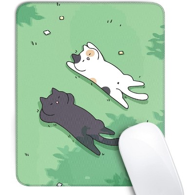Core Electro Anime Cat Mouse Pad with Non-Slip Rubber Base