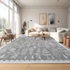 Indoor Modern Botanical Living Room Bedroom Area Rugs for Home Decor, Washable Non Slip Dining Room Carpet, Foldable Thin Mat - 3 of 4