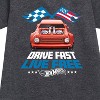 - Hot Wheels - Drive Fast Live Free Graphic Short Sleeve Fleece Dress - 2 of 3