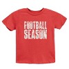 Football Season Block Distressed - Youth Short Sleeve Graphic T-Shirt - 2 of 4