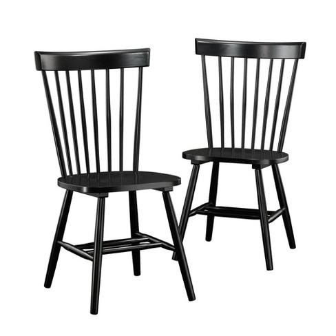 2pk New Grange Spindle Back Chairs Black Sauder Target