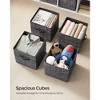 SONGMICS Storage Cubes Non-Woven Fabric Bins with Double Handles Set of 6 Closet Organizers for Shelves Foldable for Clothes - 3 of 4