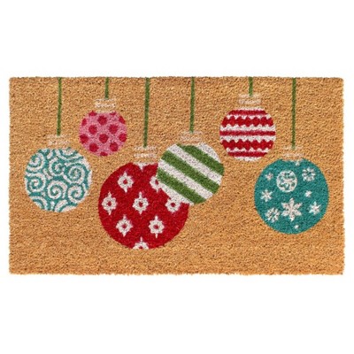 Raj 1'6" x 2'6" Tufted Ornaments Doormat Natural