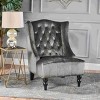 CAVINAS Velet Fabric Accent Chair with High Backrest,Modern Upholstered Living Room Chairs,Reading Chairs for Living Room - 2 of 4