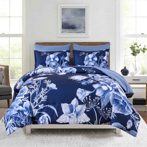 BAGOKIE 7 Pieces Floral Bed in a Bag  Comforter Set for All Season - 1 of 4