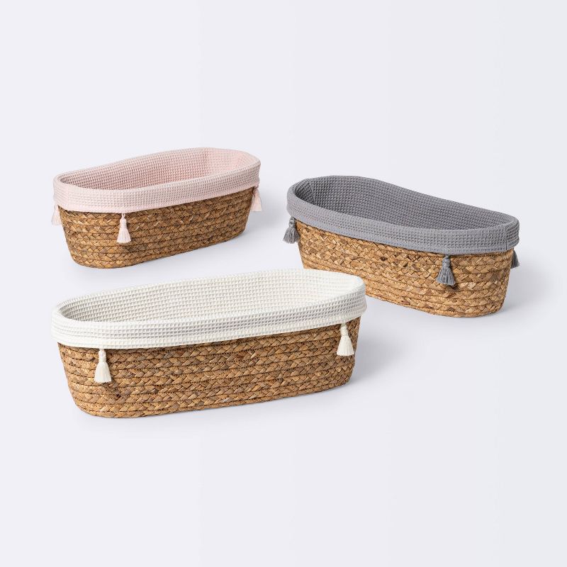 Natural Weave Oval Storage Bin with Waffle Weave Liner - Cloud Island™, 5 of 6