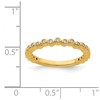Black Bow Jewelry 2.5mm 14k Yellow Gold 1/10 Ctw Diamond Stackable Band - 4 of 4