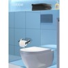 Cobbe Black & Chrome Bathroom Toiler Paper Holder Wall Mount, Double Post Pivoting Toilet Paper Roll Holder, SUS 304 Stainless Steel - 2 of 4