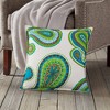 Kensington Garden 20"x20" Oversize Paisley Cotton Canvas Square Throw Pillow - 2 of 3