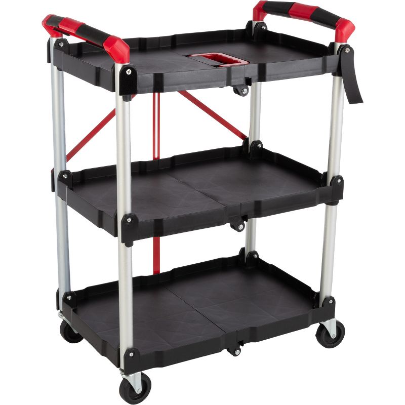 Stalwart Folding Cart with 50lb Capacity Per Shelf, 1 of 7