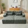 TiramisuBest 87" No-Assembly Oversized Sectional Chaise, Plush Reclining Sofa Bed for Indoor Living Room & Bedroom-Beige - 2 of 4