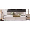 Vynxaria Upholstered Daybed with 2 Storage Drawers Twin Size Sofa Bed Frame No Box Spring Needed, Linen Fabric (Beige) - 3 of 4
