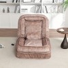 LAOTIES Upholstered Human Dog Bed For Adults And Pets,Adjustable Floor Sofa With Massage Cushion And Velvet Surround - 2 of 4