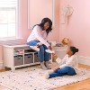 Martha Stewart Kids' Reading Bench - Children's Bedroom and Playroom Bookshelf and Toy Storage Organizer with Fabric Bins - image 3 of 4