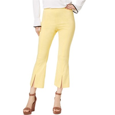 I.N.C International Concepts Womens Split Hem Casual Trouser Pants, Yellow, 12