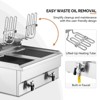 ROVSUN 24.9QT Electric Deep Fryer with Baskets, Timer Drains & Lids, 3400W Commercial Deep Fryer, Dual Tank Kitchen Countertop Frying Machine - 4 of 4