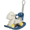 Whisen Kids’ 4-in-1 Ride-On Horse & Rocking Horse with Detachable Push Handle, Riding Horse Toy Gift for 2-5 Years Old - Blue - 4 of 4