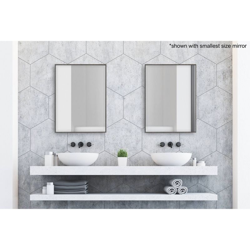 23&#34; x 29&#34; Rhodes Framed Wall Mirror Dark Silver - Kate and Laurel, 6 of 8