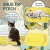SEVOBAL Pet Tower 27.5in Cat Tree, Multi-level Cat Tower with Cat Scratching Post and Pad, Cozy Cat Condo, Padded Top Bed, Green, 23.6"*23.6"*59.1" - 4 of 4